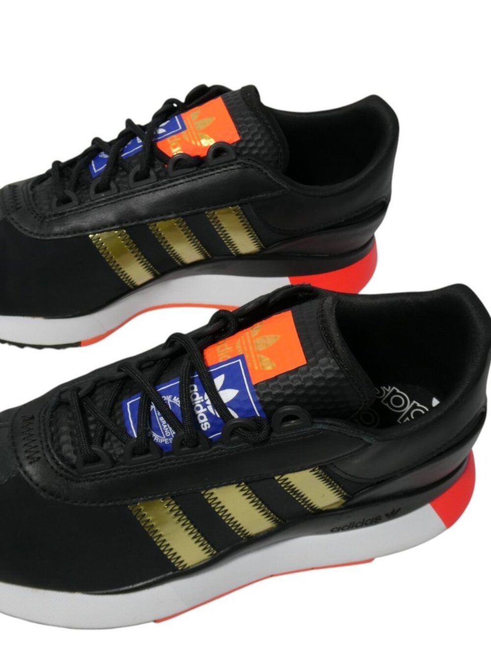 Adidas Women’s SL Andridge Sneakers FY0413 Size 8.5 Black Gold Running Shoes - Picture 4 of 9